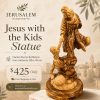 Jesus with the Kids Olive Wood Statue – Handcrafted in Bethlehem